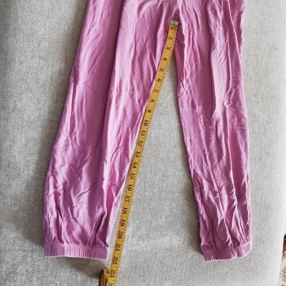 NWT Lulu's Scoop Neck Tie Waist Lounge Jumpsuit Pink Size L - Picture 4 of 6